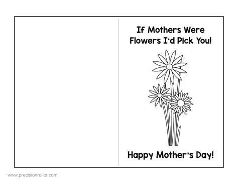 mothers day card  questionnaire precision printables