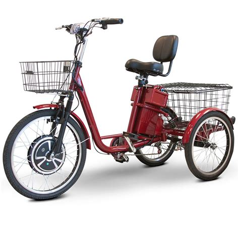 ewheels ew  electric adult trike  wheel electric bicycle red golfclerkcom