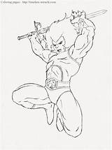 Thundercats Coloring Pages Cat Thunder Colouring Cats Cartoon Timeless Miracle Book Sketches sketch template