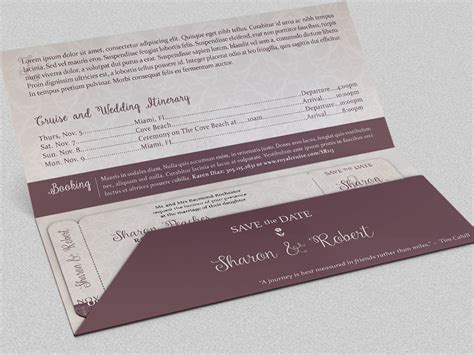 Wedding Boarding Pass Invitation Template On Behance