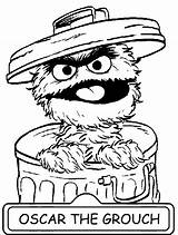 Oscar Grouch Coloring Sesame Street Pages Printable Drawing Sign Gif Aphmau Sheets Kids Characters Clipart Colouring Book Color Grou Letter sketch template