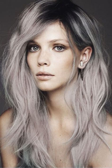 popular hair color trends   long gray hair hair styles hair inspiration