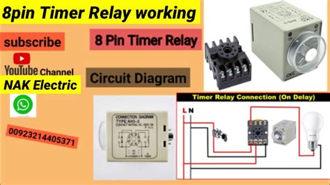 pin timer relay wiring diagram basic timer connection  functionrelay circuit testing