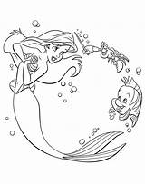 Little Mermaid Coloring Flounder Pages Getcolorings Color Print sketch template