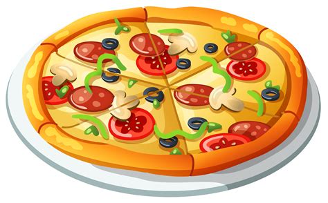 pizza png vector clipart food cute food art food clipart