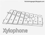 Xylophone Coloring Pages Letter Template Sheet sketch template
