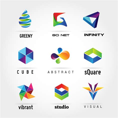 abstract colorful business logo set sign symbol icon  vector art  vecteezy