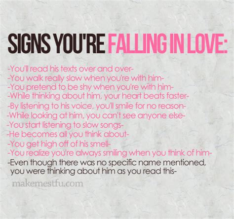 Signs You Re Falling In Love