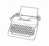 Drawing Typewriter Typewriters Vintage Drawings Illustrations sketch template