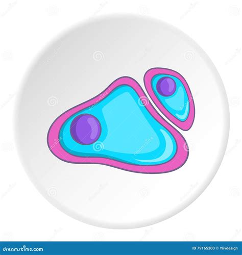 cell icon cartoon style stock vector illustration  gene