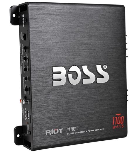 boss riot rm  watt mono car audio power amplifier amp  bass remote  ebay