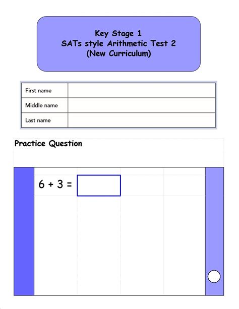 ks year  sats style arithmetic booklet    curriculum