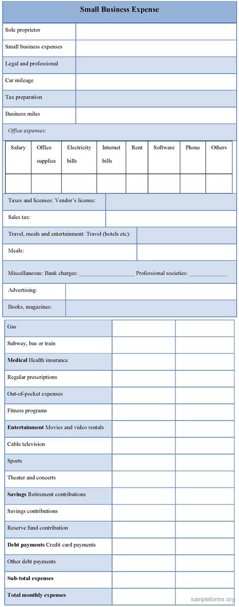 printable business forms  printable templates