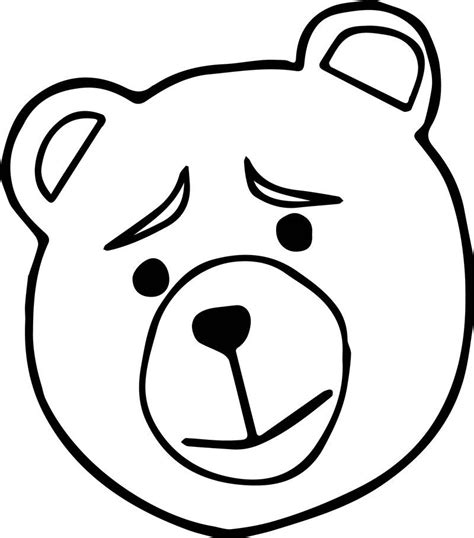 tedy bear  face bear coloring page bear coloring page bear
