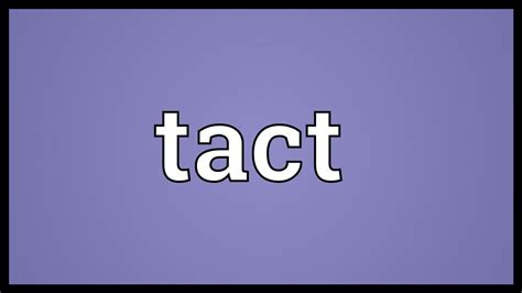 tact meaning youtube