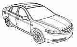 Coloring Acura Ilx Hybrid Honda Cars Carscoloring sketch template