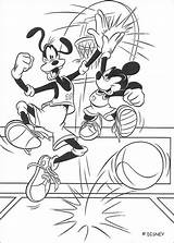 Mickey Goofy Coloring Pages Mouse Color Print Book Disney Hellokids Dingo sketch template