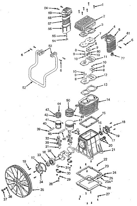 craftsman  stage air compressor parts model  sears partsdirect