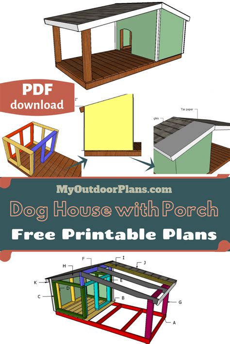 dog house plans  porch casas  perros grandes hogar  perros casas  perro