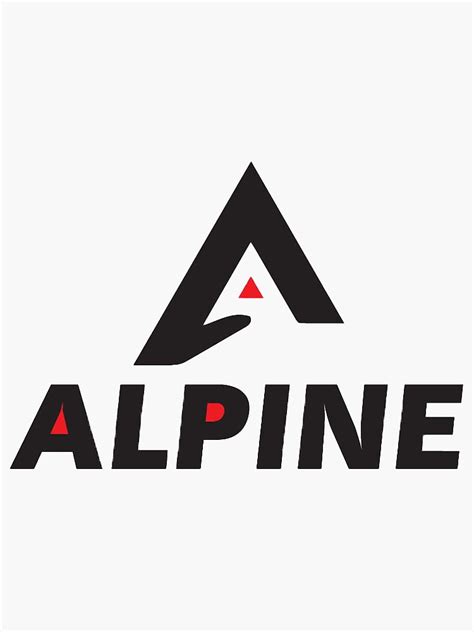 alpine logo sticker  sale  alpine products redbubble