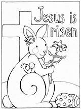 Easter Coloring Pages Jesus Religious Printable Resurrection Kids Risen Catholic Bible Christian Colouring Alive Bunny Sheet Print Color Sheets Cross sketch template