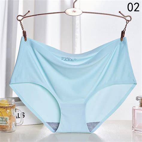 buy women female underwear ice silk seamless triangle soft breathable