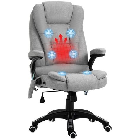 buy vinsetto massage office chair recliner ergonomic gaming heated home