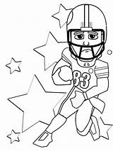 Coloring Football Pages Printable Kids Player sketch template