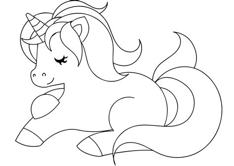 unicorn coloring pages  black  white pictures print themonline