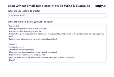 loan officer email templates   write examples