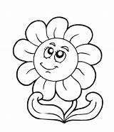 Sunflower Coloring Preschool Cute Pages Dreaming Color sketch template