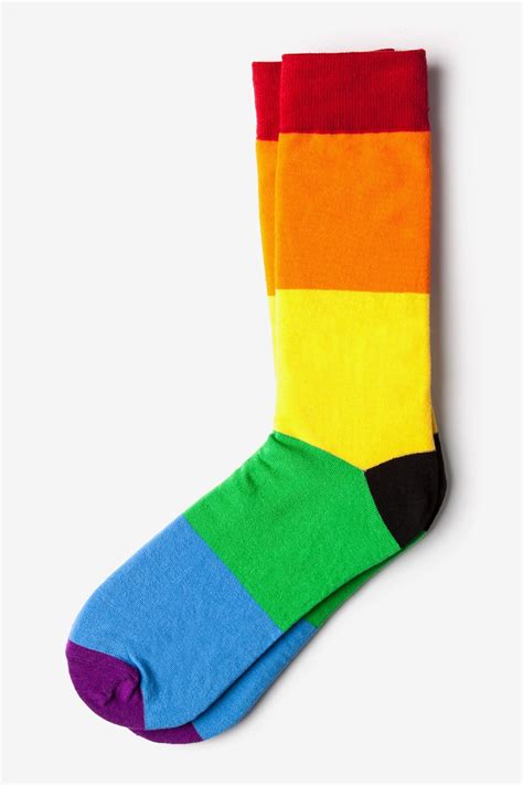 Multicolor Carded Cotton Rainbow Stripe Sock