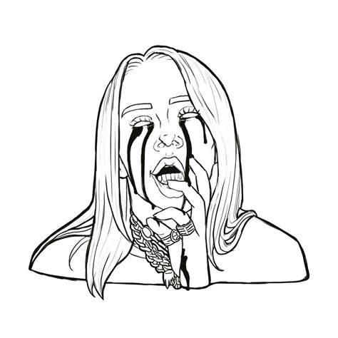 billie eilish coloring pages coloring home