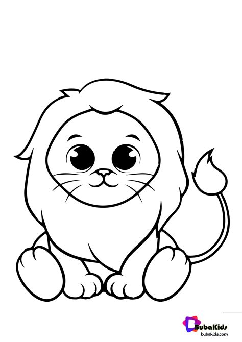 cute cartoon lion coloring pages