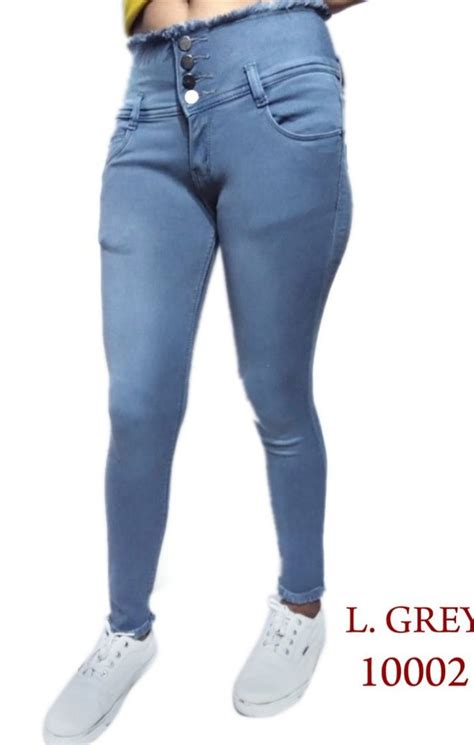 Skinny Fashion Ladies Jeans Button High Rise At Rs 700 Piece In