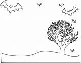 Coloring Landscape Pages Scenery Tree Halloween Outline Clipart Fall Drawing Clip Public Halo Color Getdrawings Getcolorings Oak Openclipart Transparent Vector sketch template