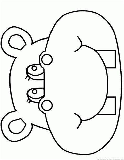 hippo coloring pages part