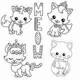 Meow Cats sketch template