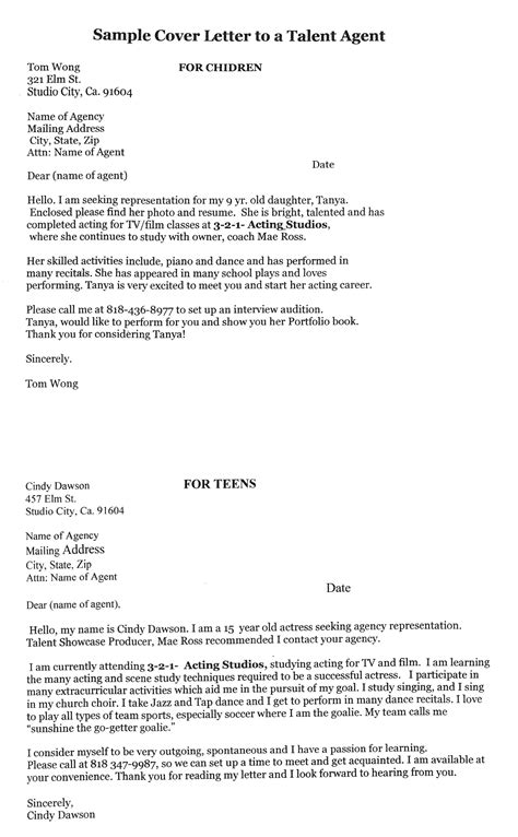 acting cover letter sample   templates