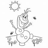 Coloring Frozen Olaf Disney Snowman Kids Movie Disneys Hit sketch template