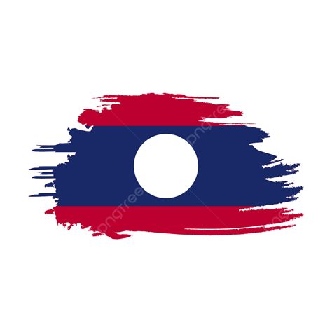 laos flag stylized  white transparent background laos flag brush
