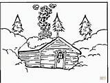 Coloring Cabin Log Printable Kids Related Pages sketch template