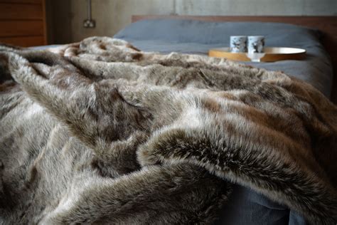 natural  faux fur throws throws blankets natural bed company