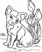 Coloring Pages Cute Dog Printable Sheet Shepherd Pup German sketch template
