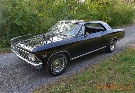 1966 Chevelle Ss 396 Real 138 Ss Factory Black Car Beautiful Tuxedo