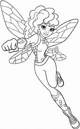 Superhero Coloring Dc Girls Pages Bumblebee Girl Hero Super Printable Print Wonder Cartoon Book High Color Sheets Kids sketch template