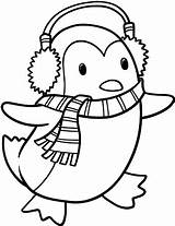 Penguin Christmas Coloring Pages Cute Clip Holiday Transparent Pngkey Automatically Start Click Doesn Please If sketch template