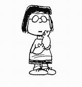 Peanuts Coloring Clipart Clipartbest Snoopy Pages Marcie Asking sketch template