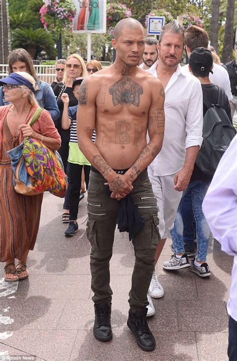 Hot Felon Jeremy Meeks Shows Off His Tattoos In Cannes
