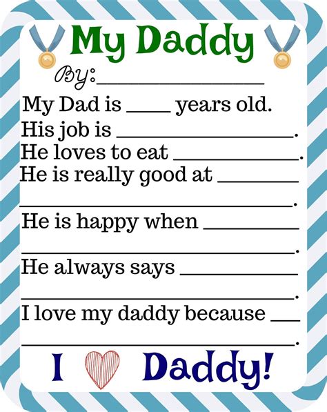 fathers day worksheet printables printable templates